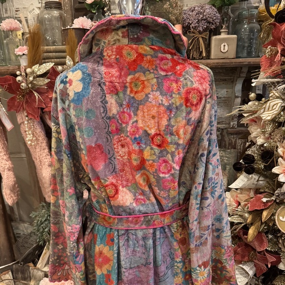 NATURAL LIFE PATCHWORK LOVE BLANKET ROBE | BOHEMIAN GYPSY | COTTAGECORE | L - Picture 10 of 14